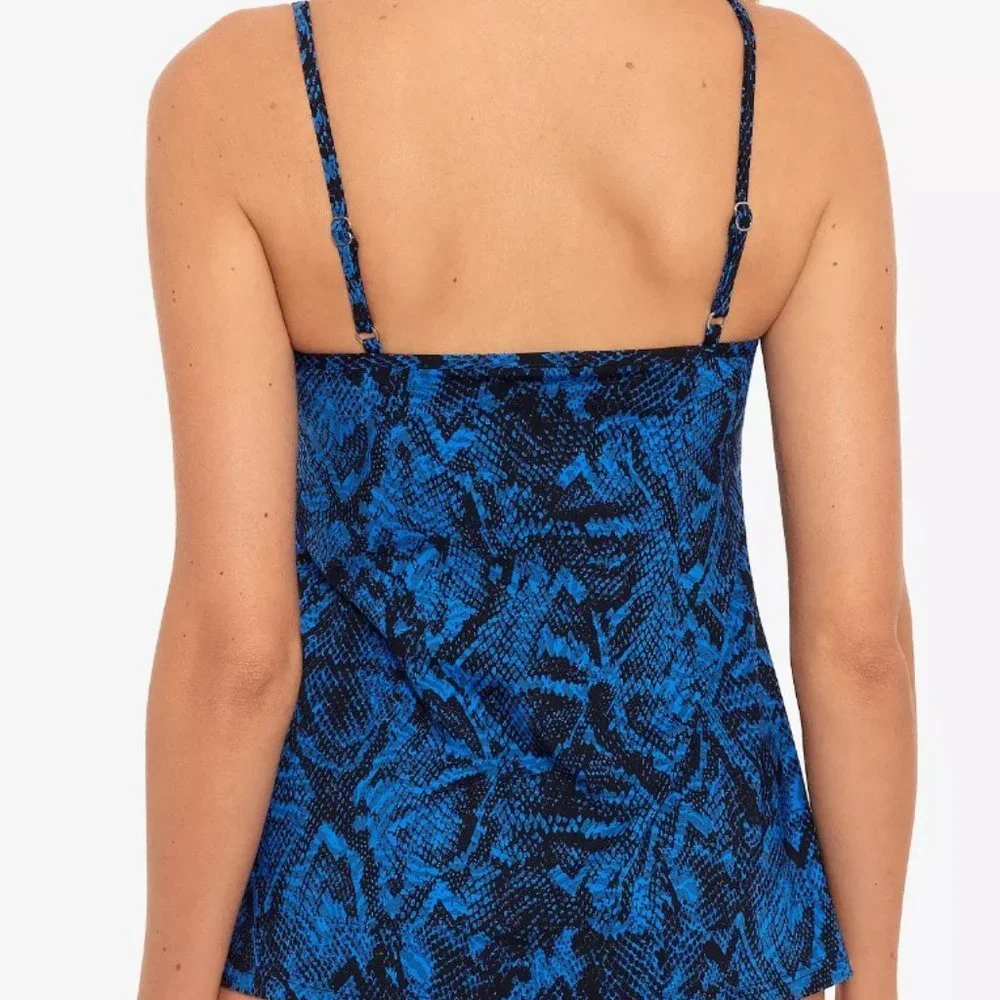 Miraclesuit Jubilee Printed Tankini Swim Top Size 8 - Picture 11 of 11